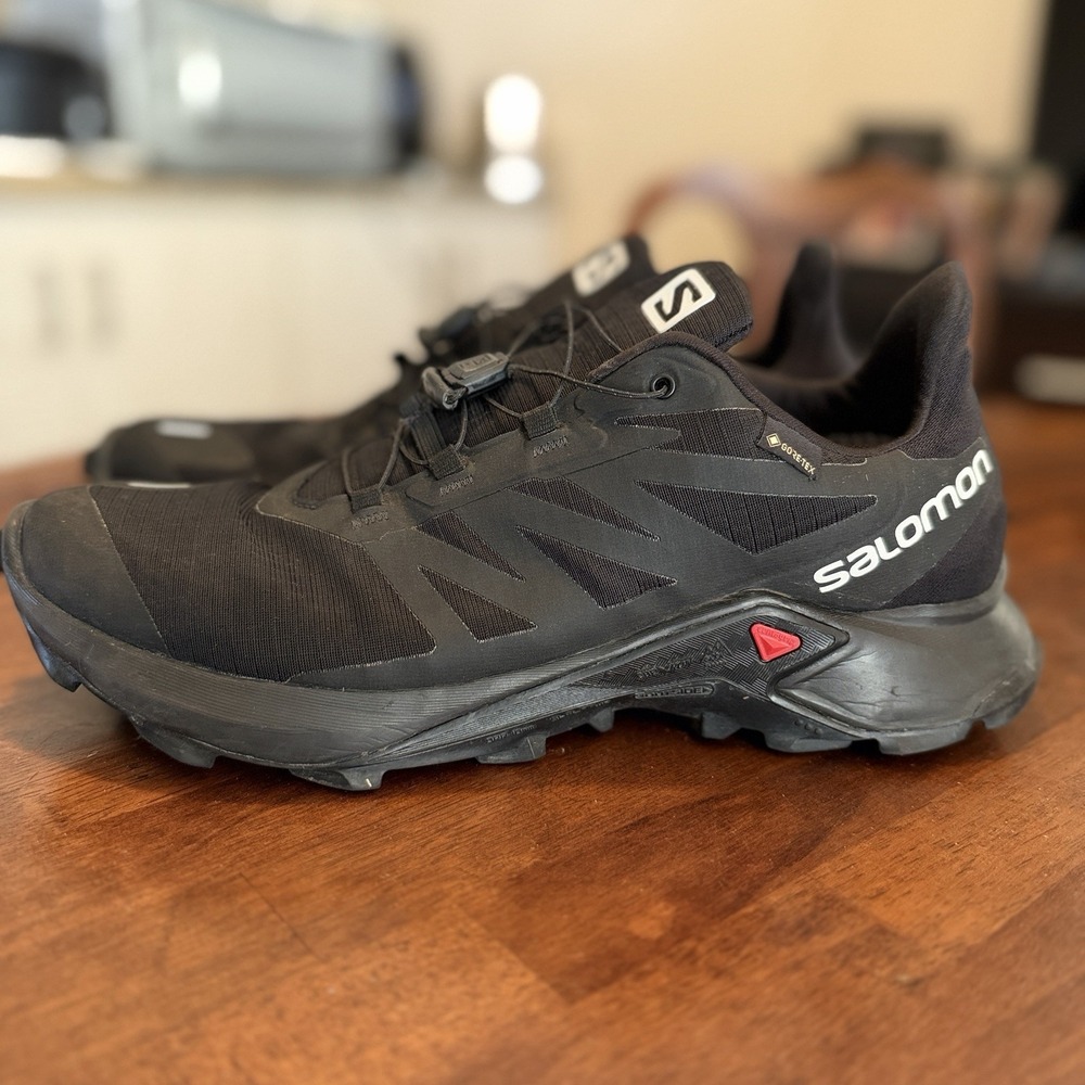 Salomon Supercross 3 Shoes Mens Size 11 Black Trail Running Sneakers Goretex